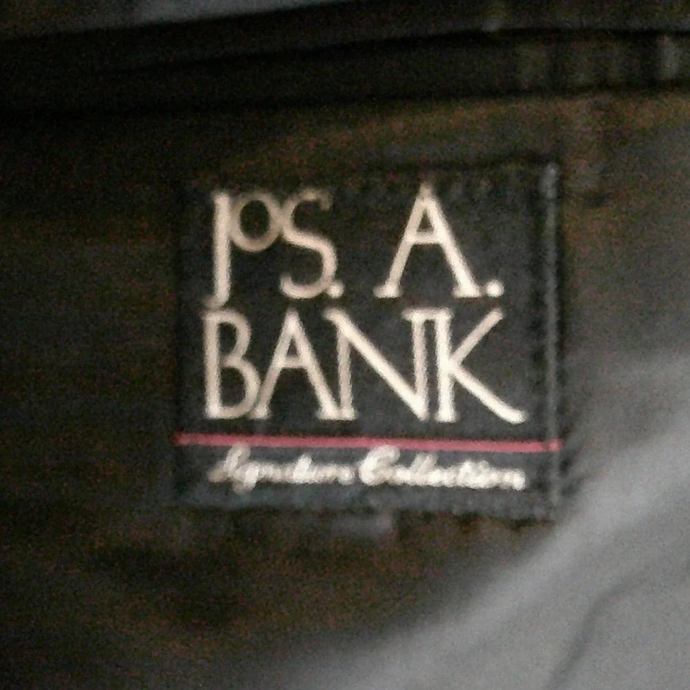 Jos A Bank Signature Collection Black Wool Blazer Mens 46‎ Regular